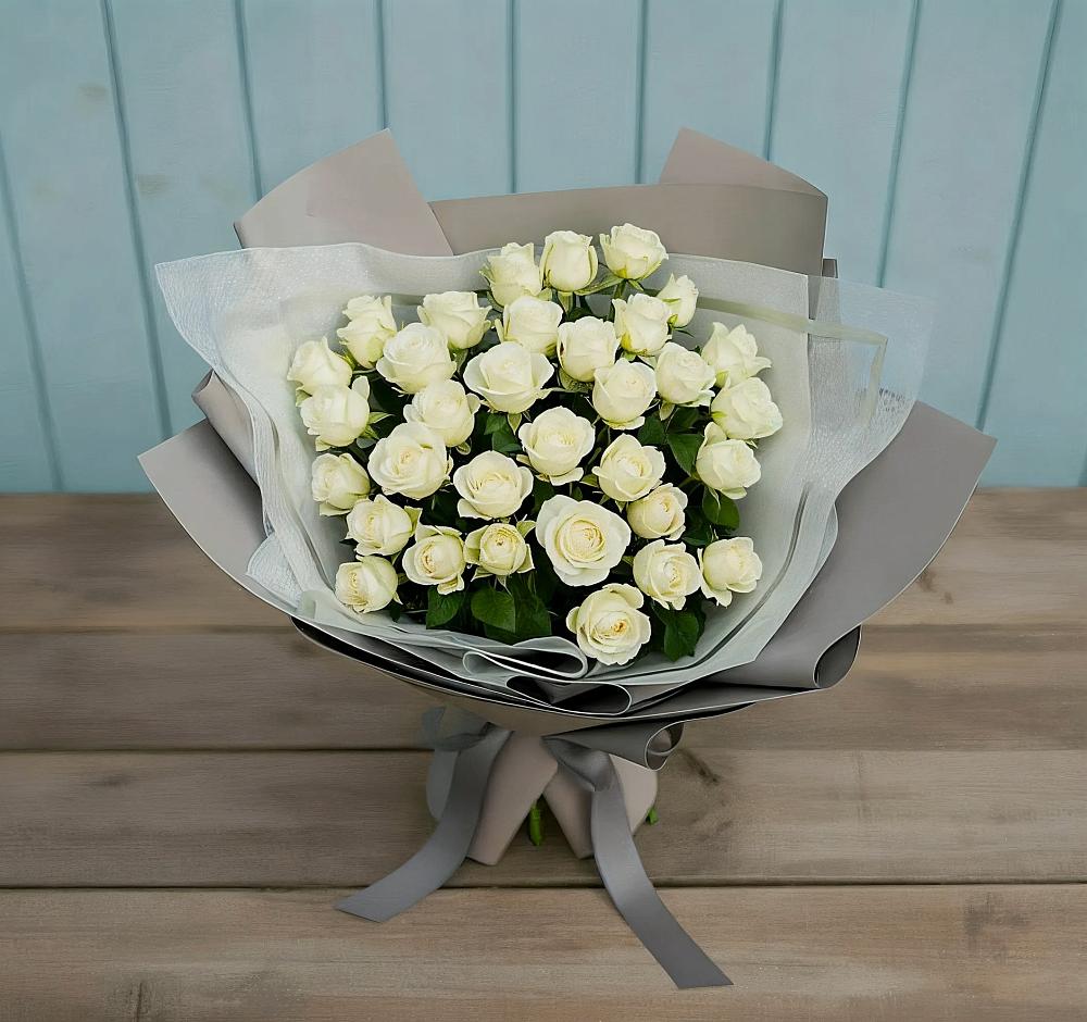 Букет Белоснежная нежность в Долиновке