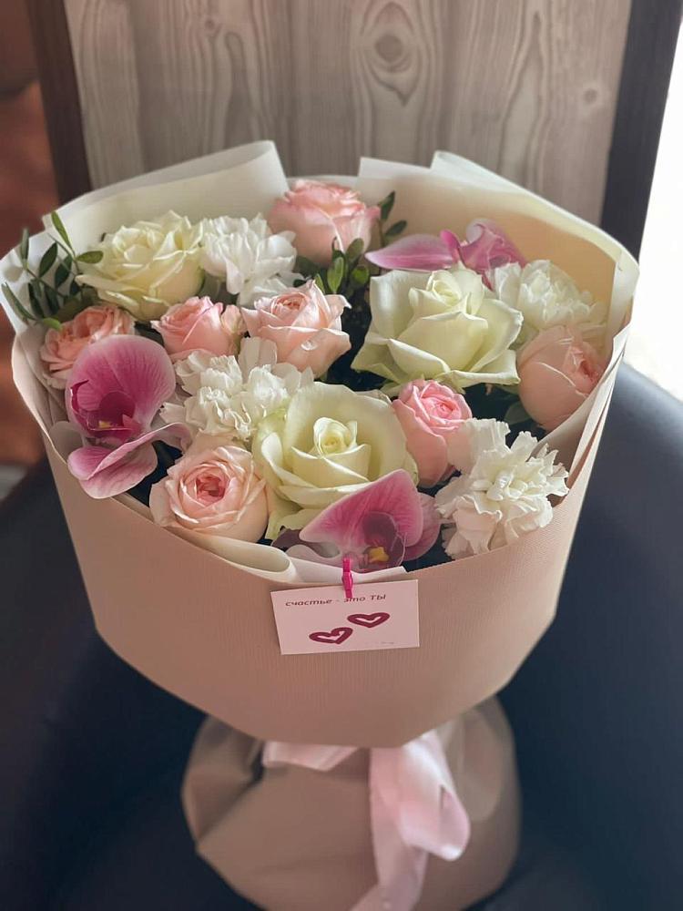 Букет цветов из: Орхидеи, Розы и Гвоздики в Долиновке