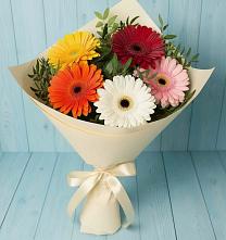 Букет цветов из:  Герберы в Долиновке