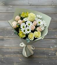 Букет цветов из:  Альстромерии, Розы и Хризантемы в Долиновке