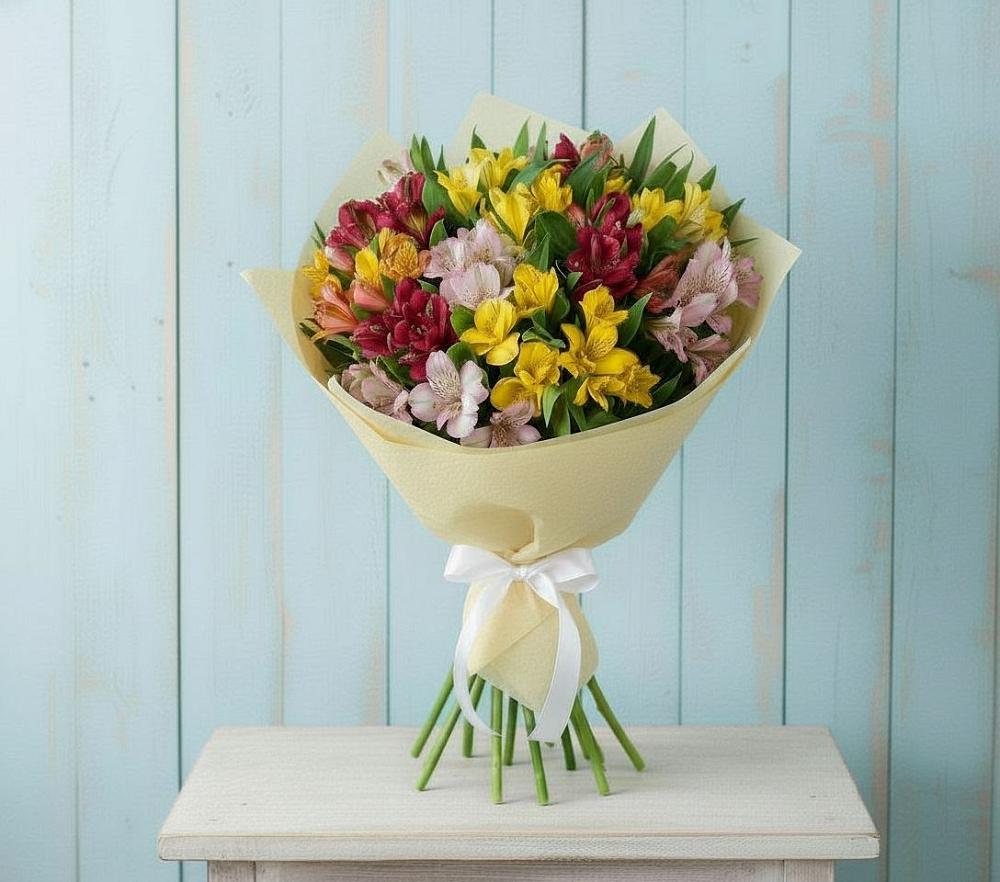 Букет цветов из: Альстромерии в Долиновке