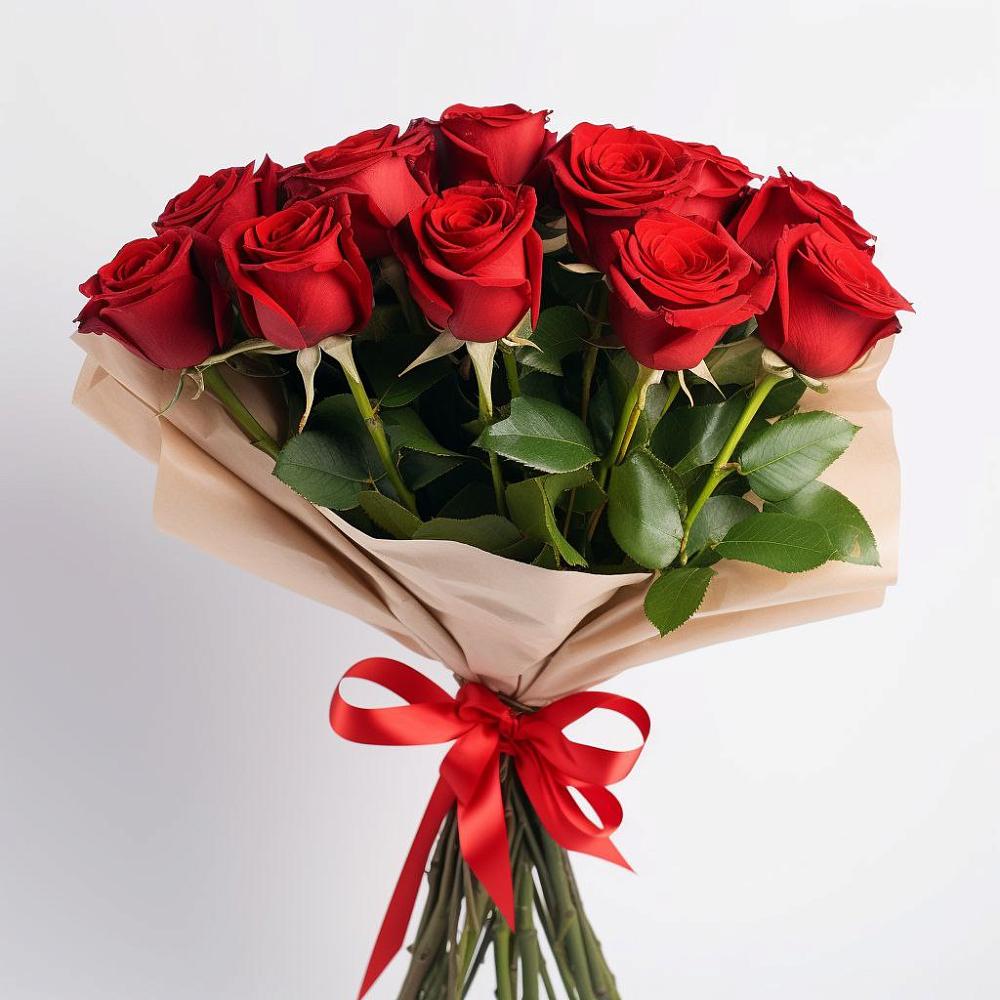 Букет 11 Красных роз Эдлесс Лав в Долиновке