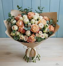 Букет цветов из:  Альстромерии и Розы #REPLACE_PRED# Долиновке