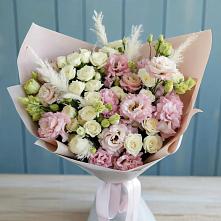 Букет цветов из:  Альстромерии и Розы #REPLACE_PRED# Долиновке
