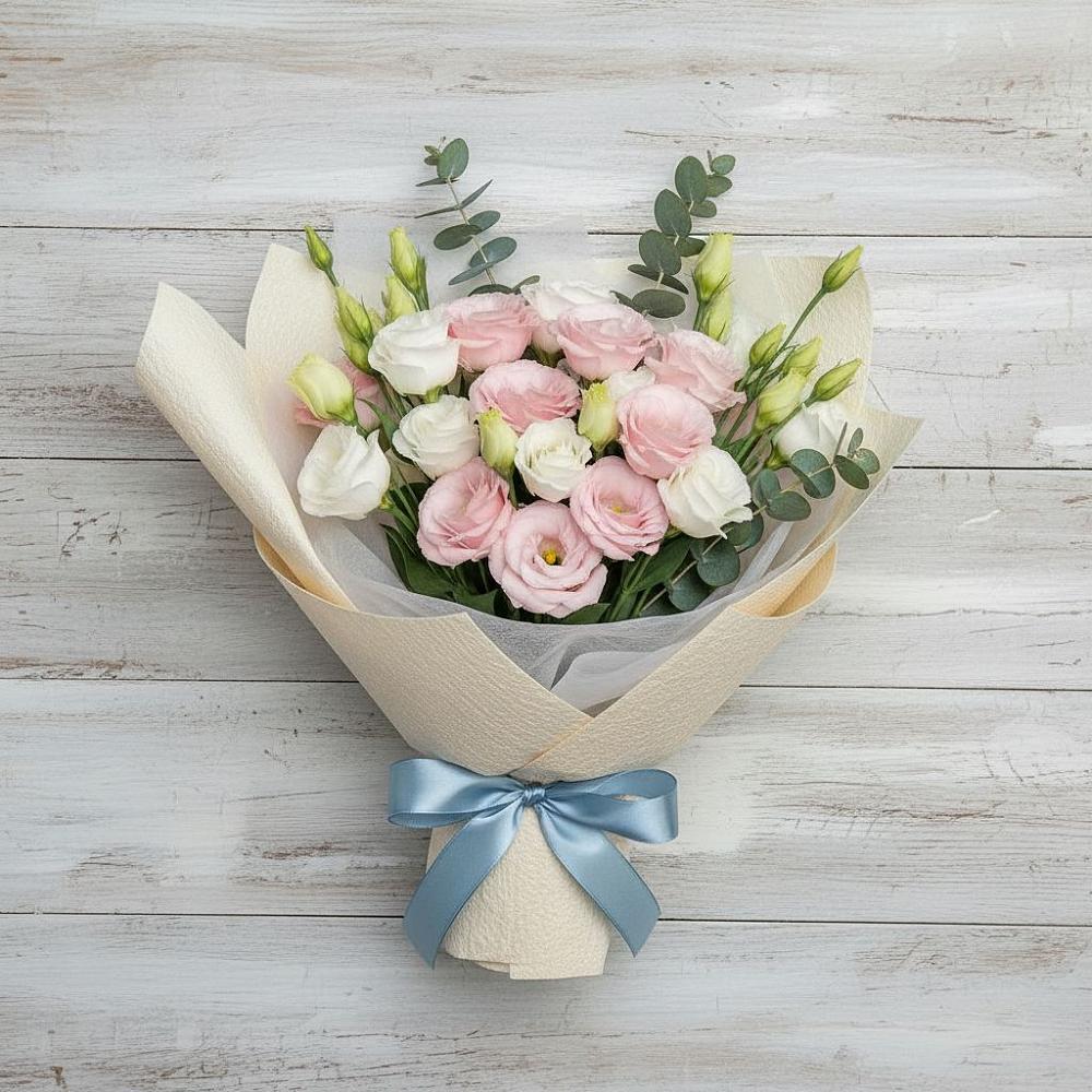 Букет цветов из: Лизиантусы в Долиновке